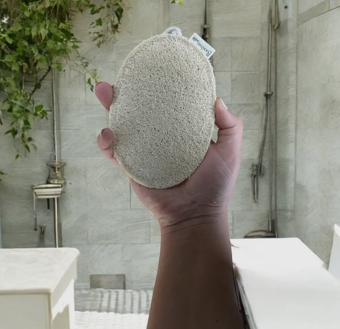 Éponge de Douche Exfoliante – Soin Corps